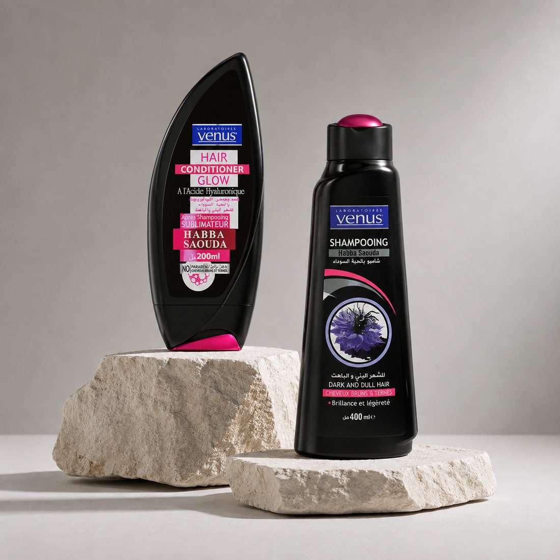 Shampoing & Après-Shampoing Glow Habba Saouda, Laboratoires Venus